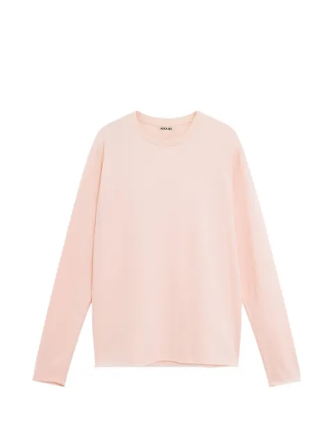 Auralee long-sleeve raw-edge T-shirt