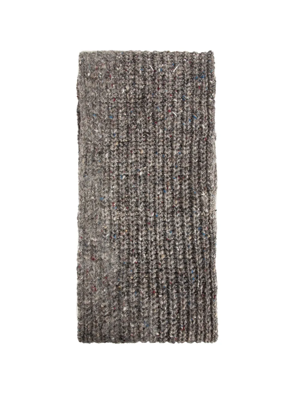 Maison Margiela ribbed-knit wool scarf - Grigio