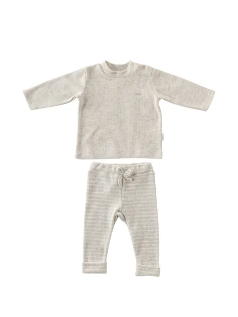 Andywawa striped cotton trousers set