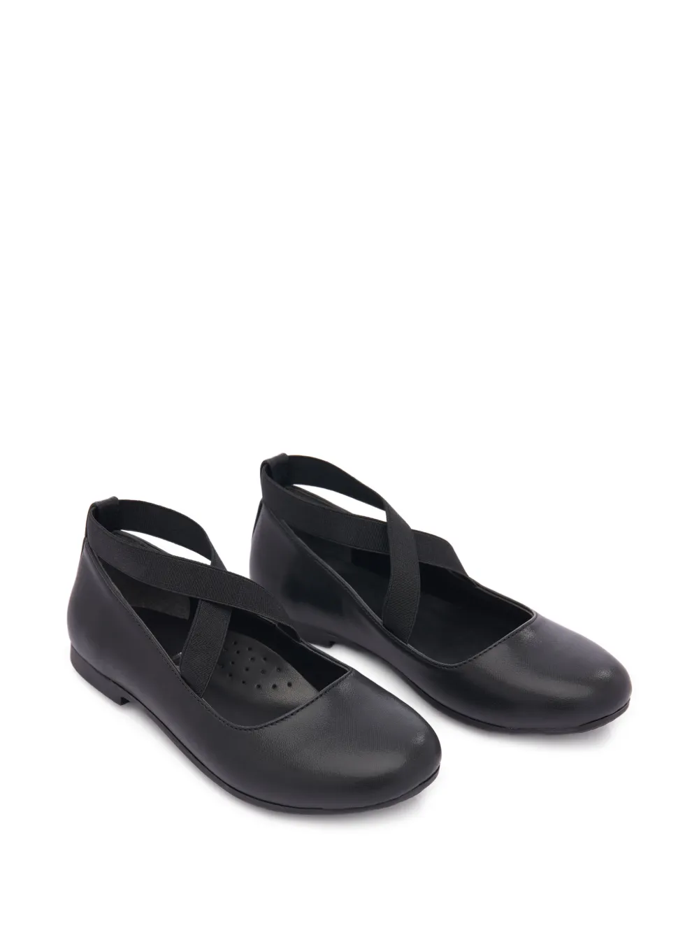 La Perla Kids cross-strap ballet flats - Nero