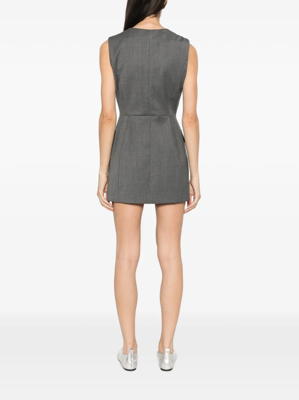 Maje Mouwloos playsuit Grijs