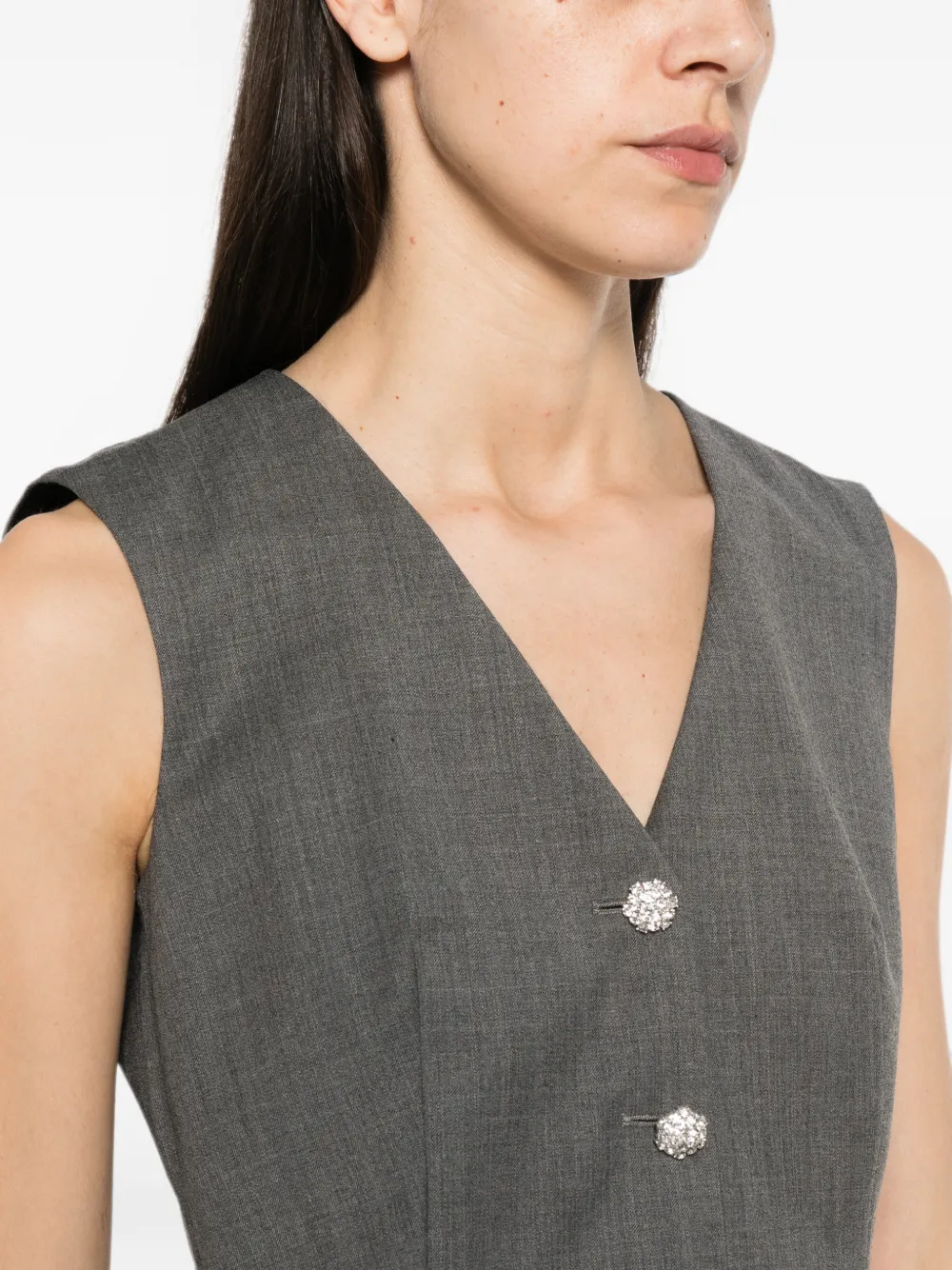 Maje Mouwloos playsuit Grijs