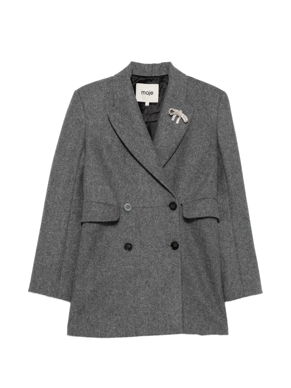 Maje Blazer mit Kristallen - Grau