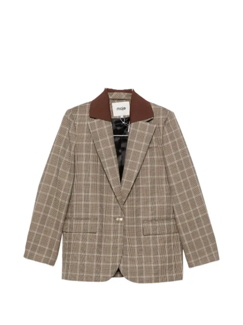Maje checked removable-collar blazer