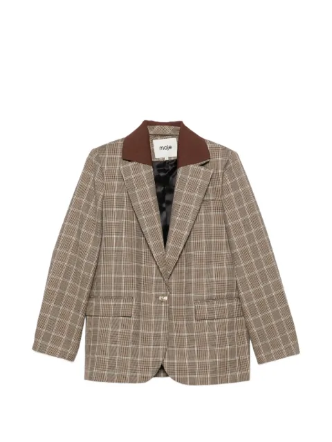 Maje checked removable-collar blazer