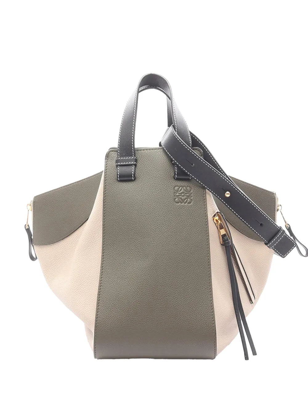 Loewe Pre-Owned 2010-2026 Tricolor Soft Grained Calfskin Hammock Bag satchel - Marrone