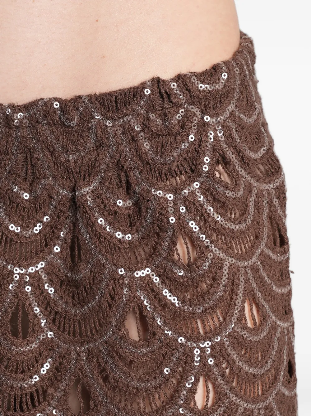 MC2 Saint Barth Maeve gewelfde mini-shorts Bruin