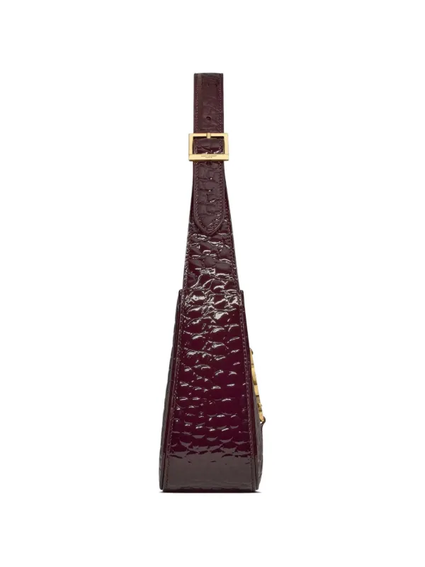 Saint Laurent Le 5 À 7 crocodile-effect Leather Shoulder Bag | Red