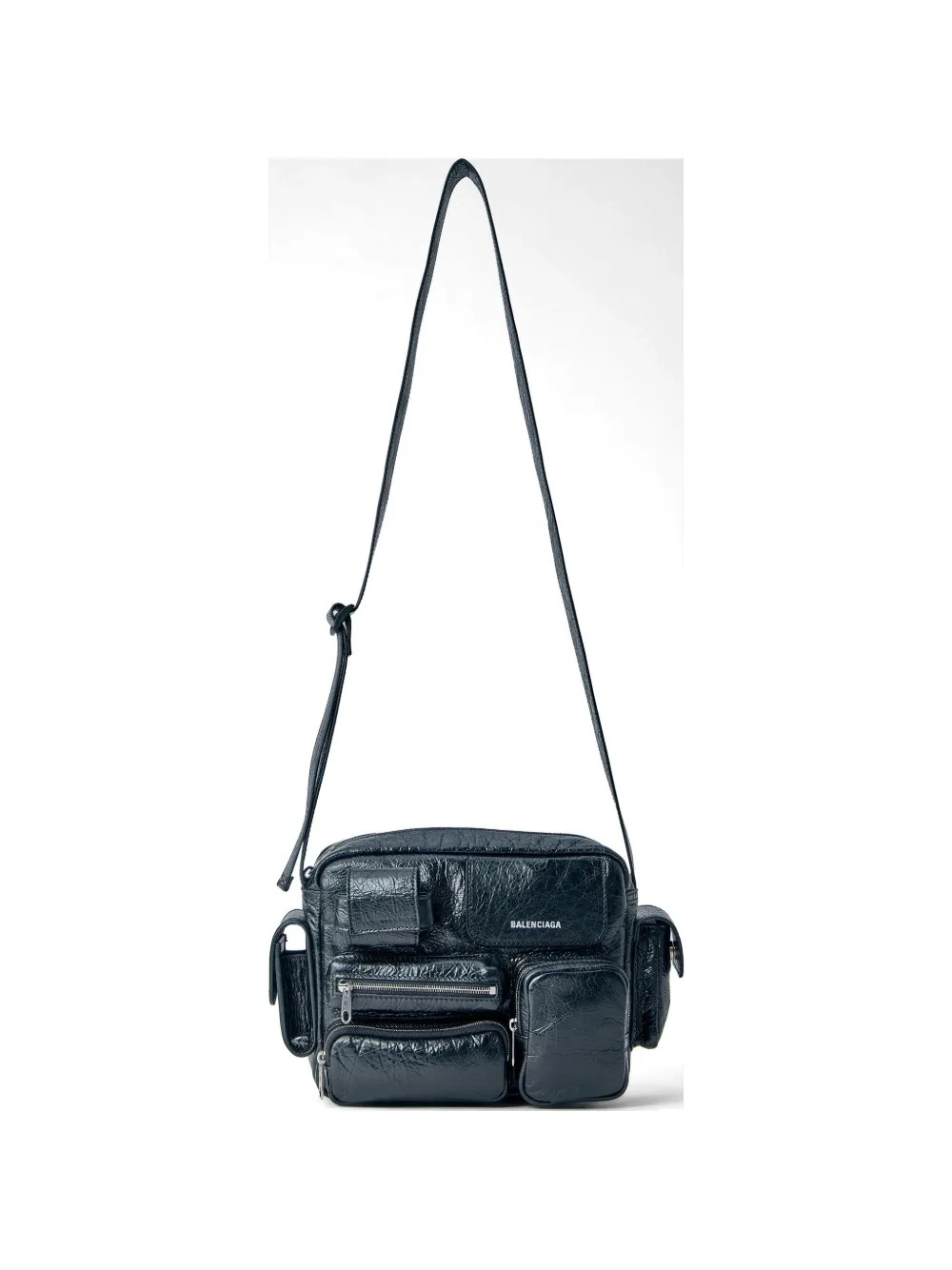 Balenciaga Balenciaga Superbusy leather messenger bag - Schwarz
