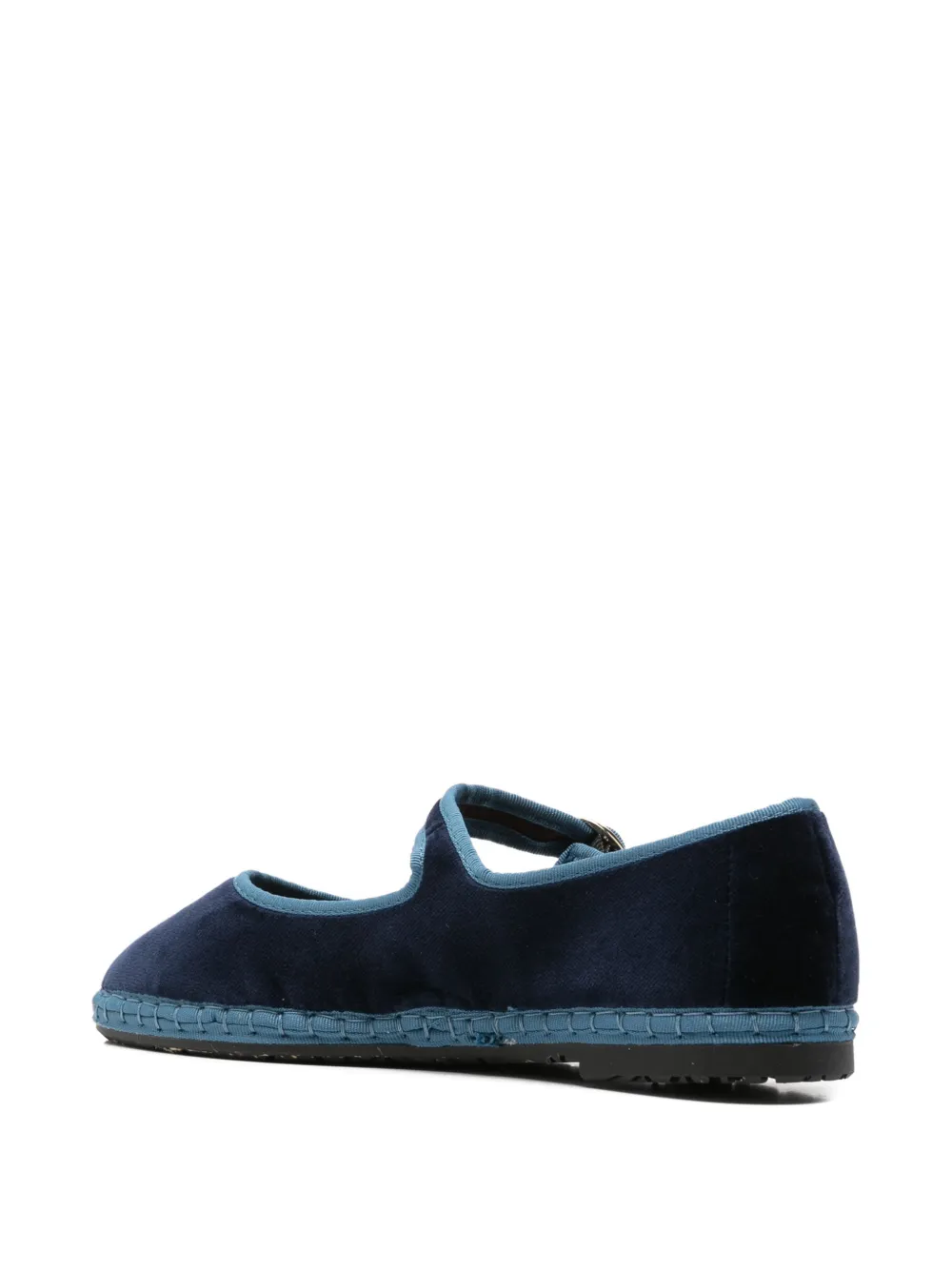 FLABELUS Montague fluwelen ballerina's Blauw