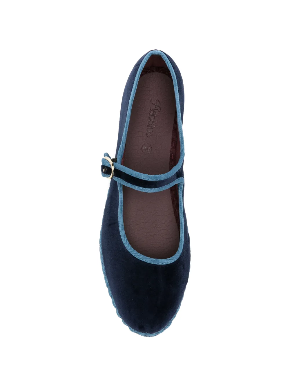 FLABELUS Montague fluwelen ballerina's Blauw