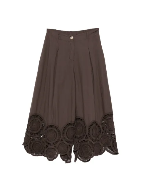 VICOLO crochet-trim trousers