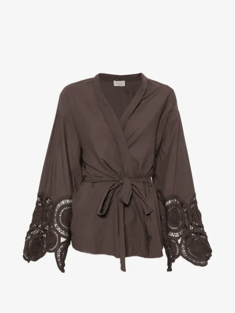 VICOLO crochet-trim kimono