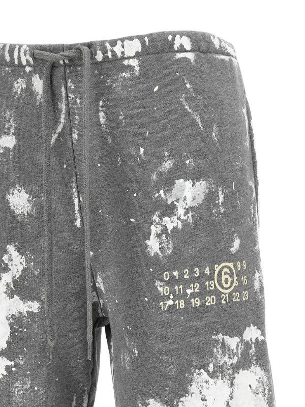 MM6 Maison Margiela Numeric Signature paint-splatter Cotton Track
