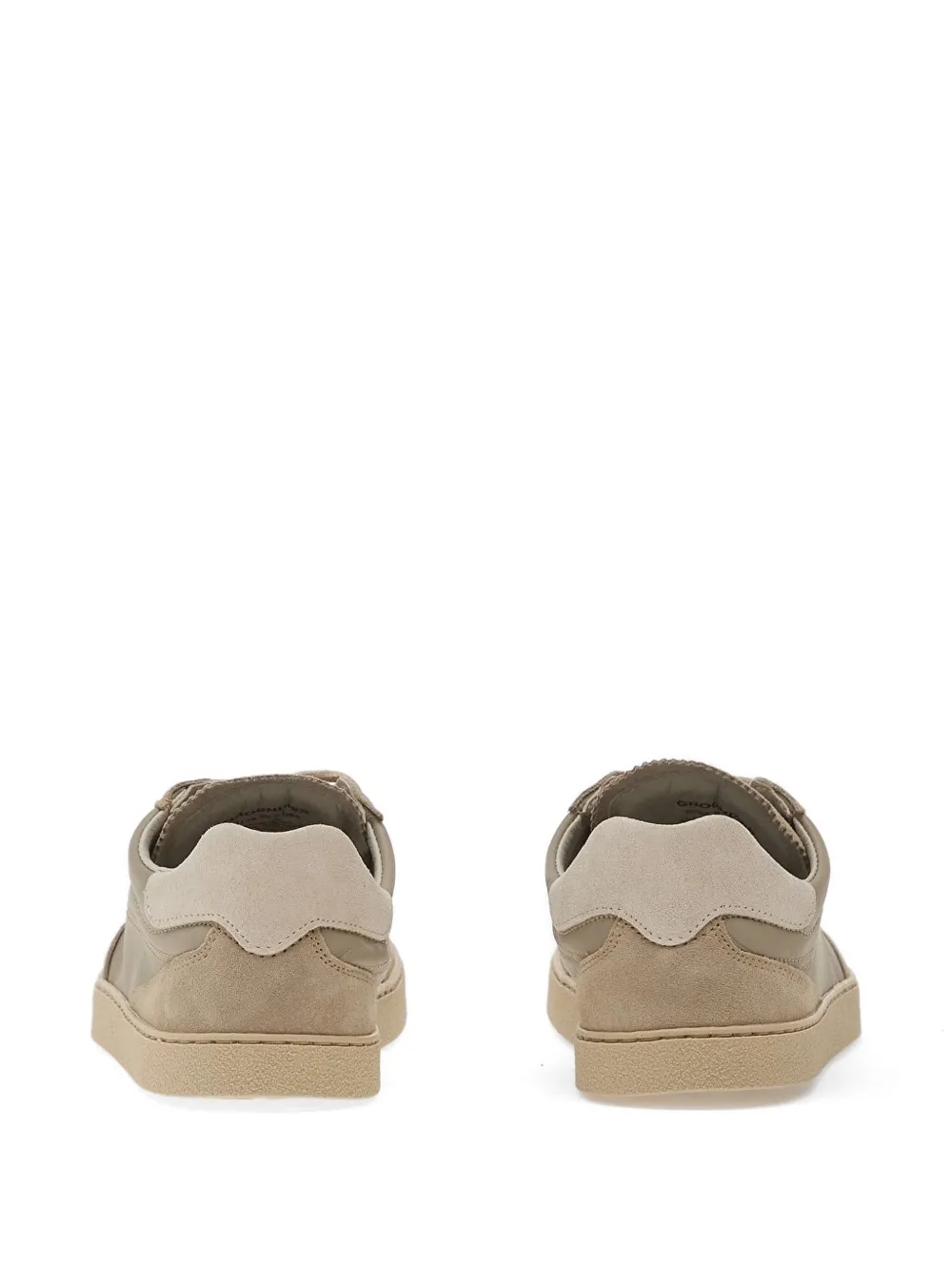 GROUNDIES Panama sneakers met suède vlakken en logoprint Grijs