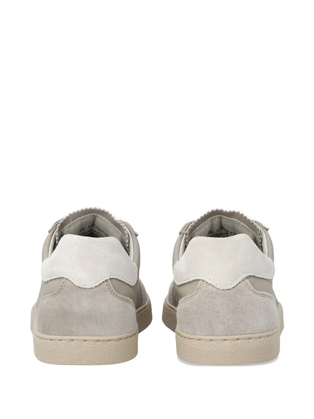 GROUNDIES Panama sneakers met suède vlakken en logoprint Grijs
