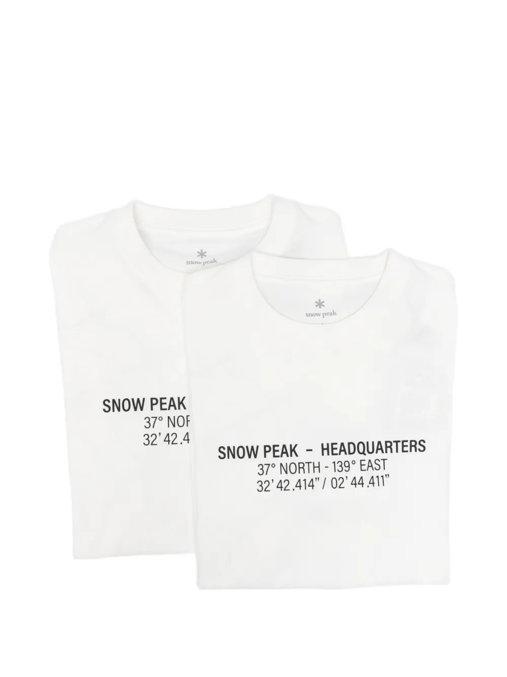 Snow Peak print-detail short-sleeve T-shirt (set of two) - Weiß