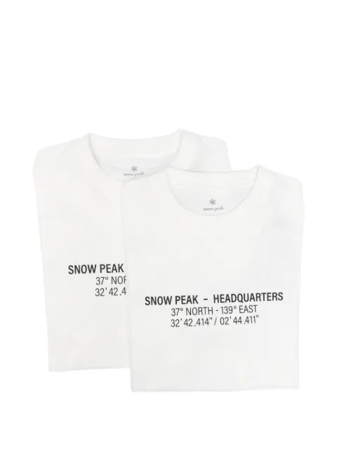 Snow Peak print-detail short-sleeve T-shirt (set of two)