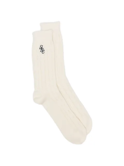Sporty & Rich chaussettes à logo brodé