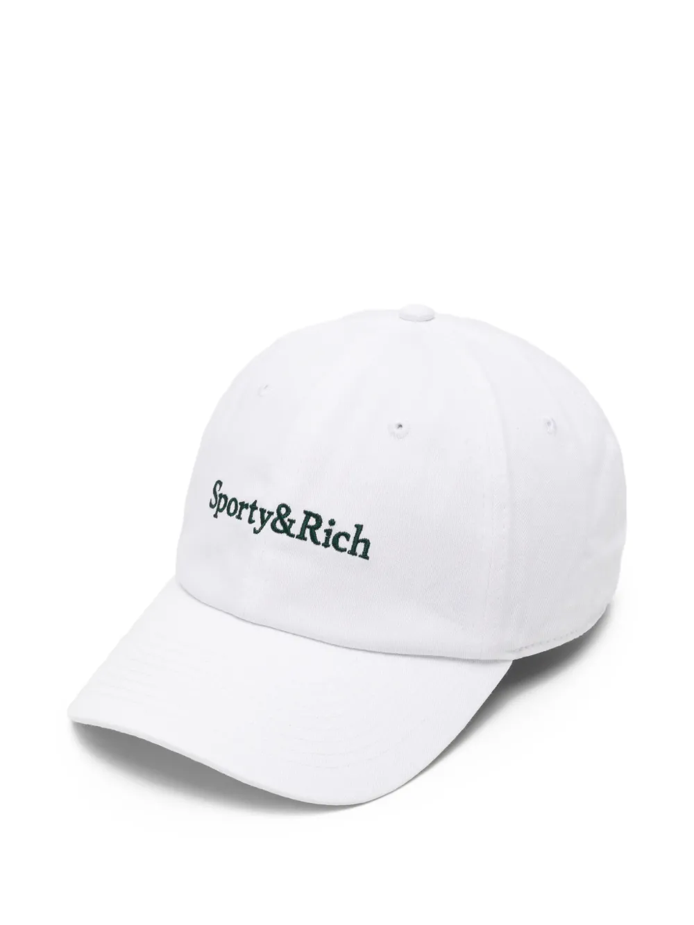 Sporty & Rich Serif logo baseball cap - Weiß