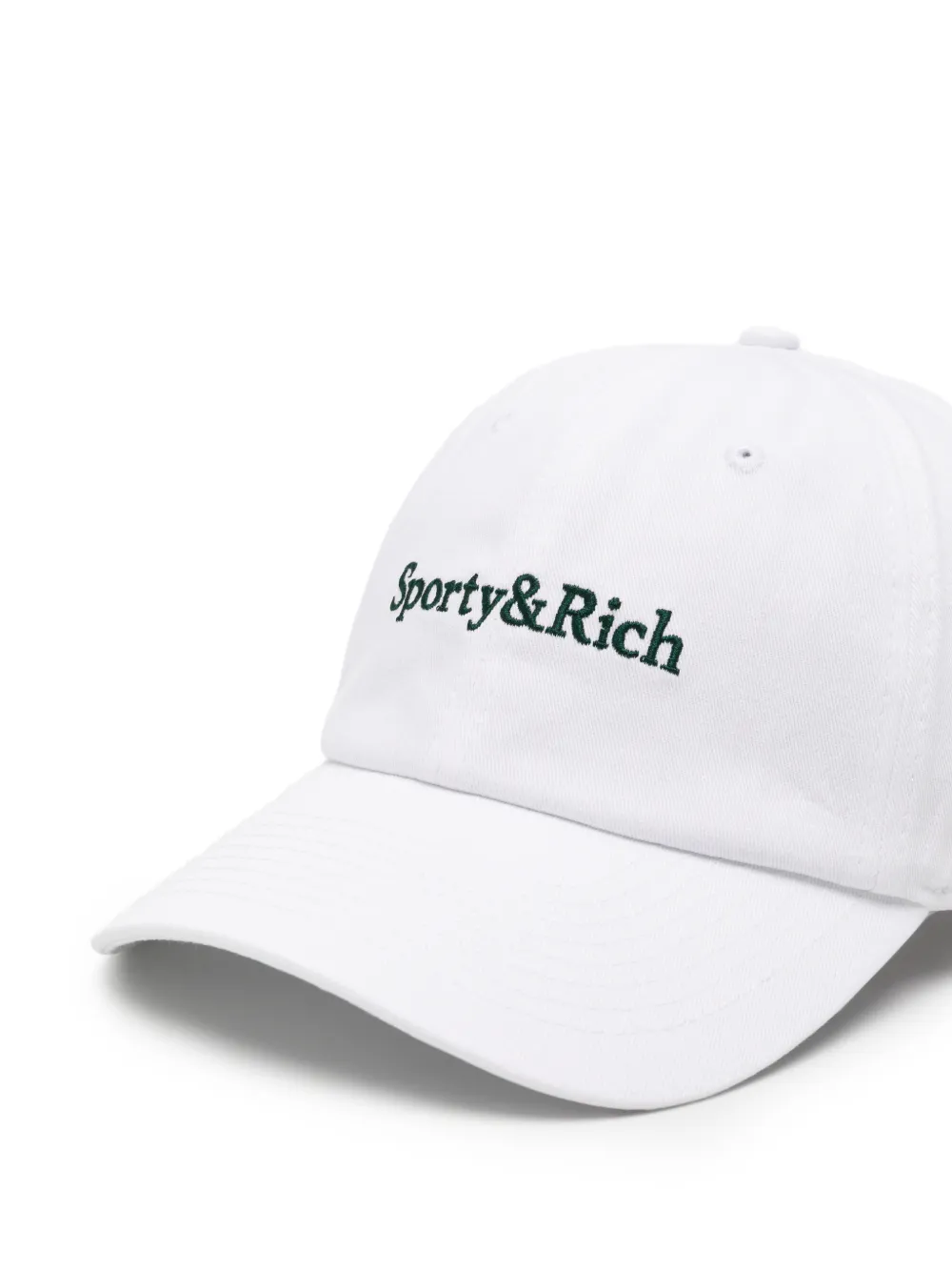 Sporty & Rich Honkbalpet met geborduurd logo Wit