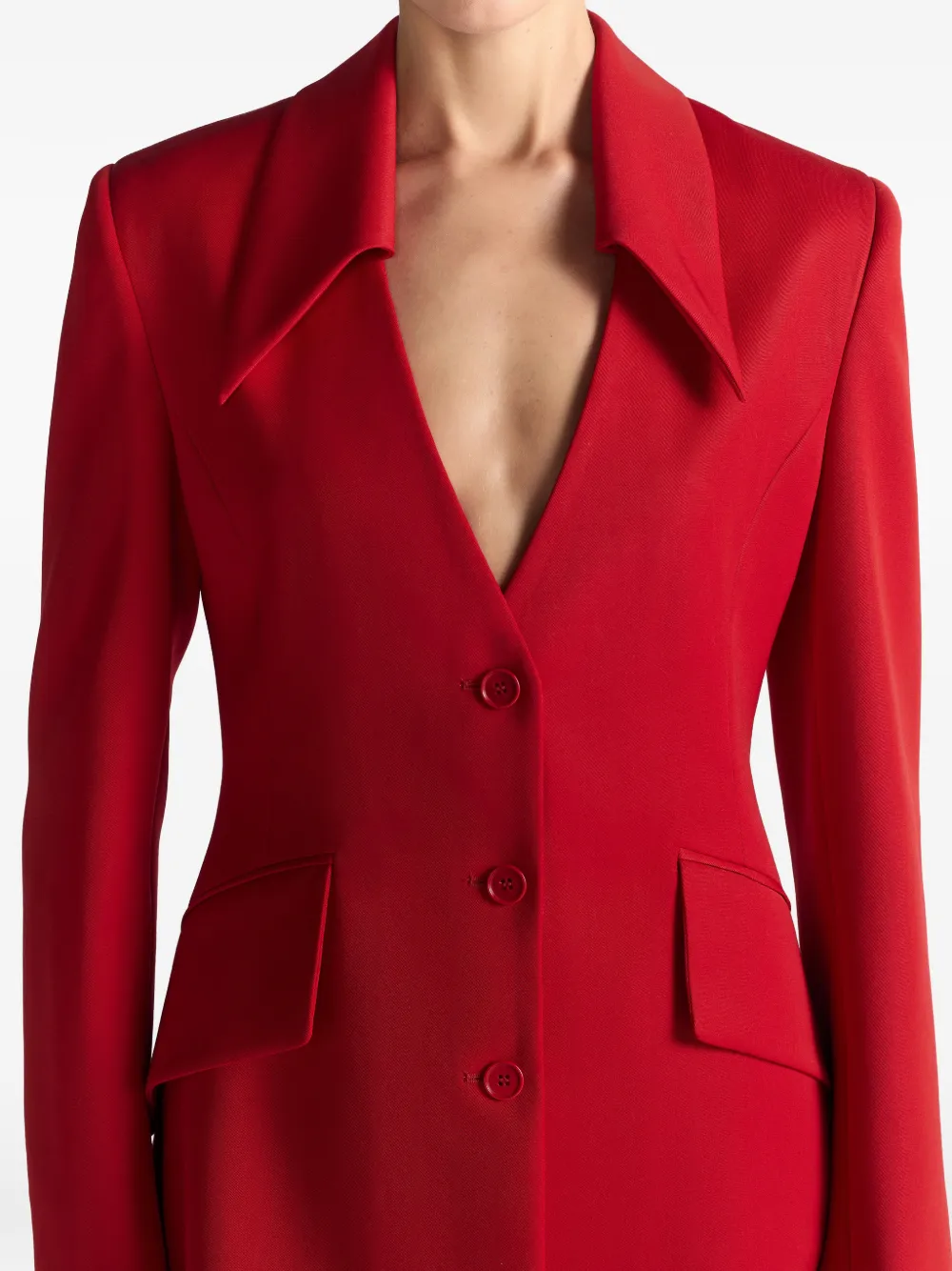 THE ARKOW Natasha blazer met puntige revers Rood