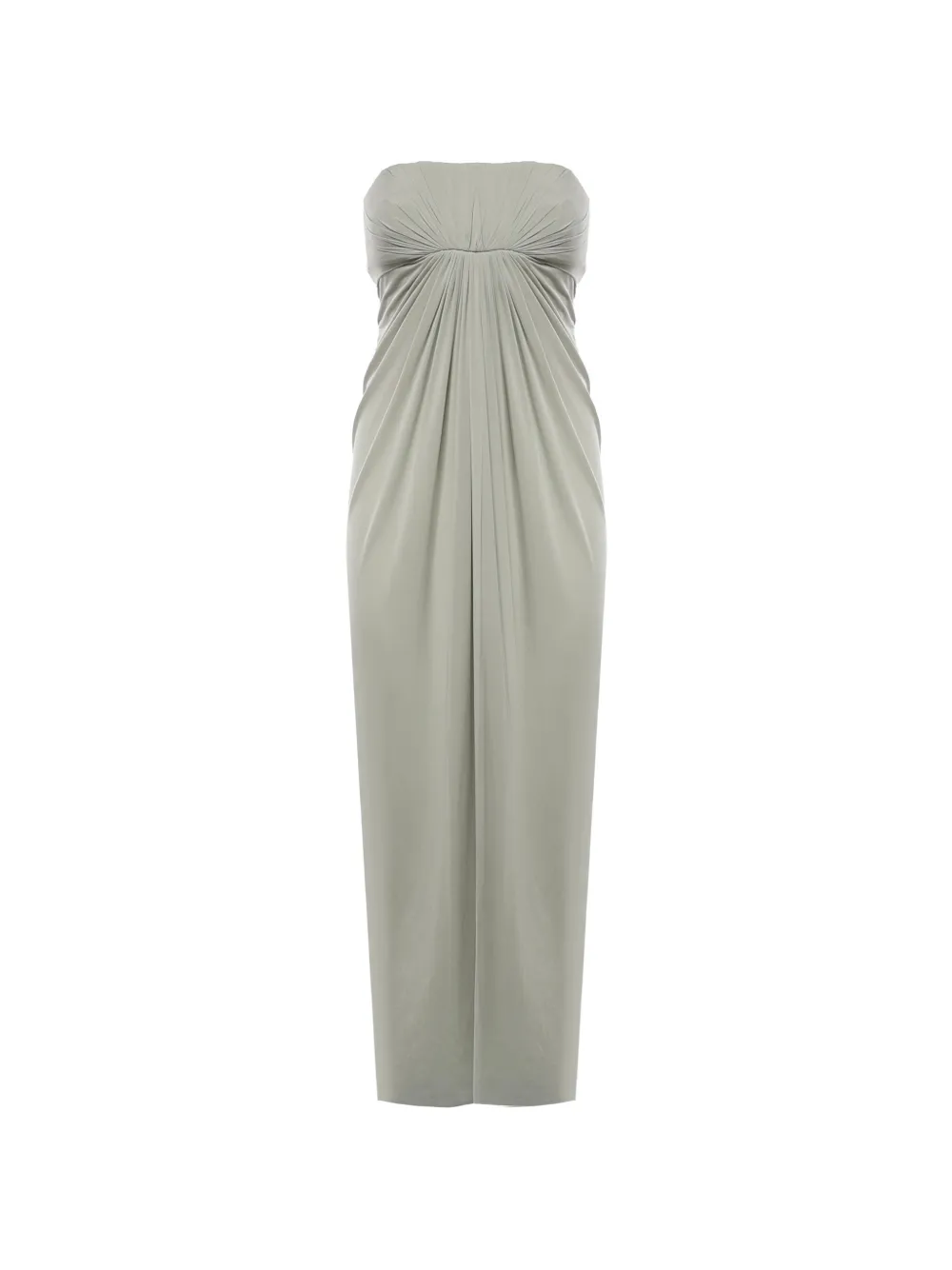 Alberta Ferretti ruched strapless dress - Grigio