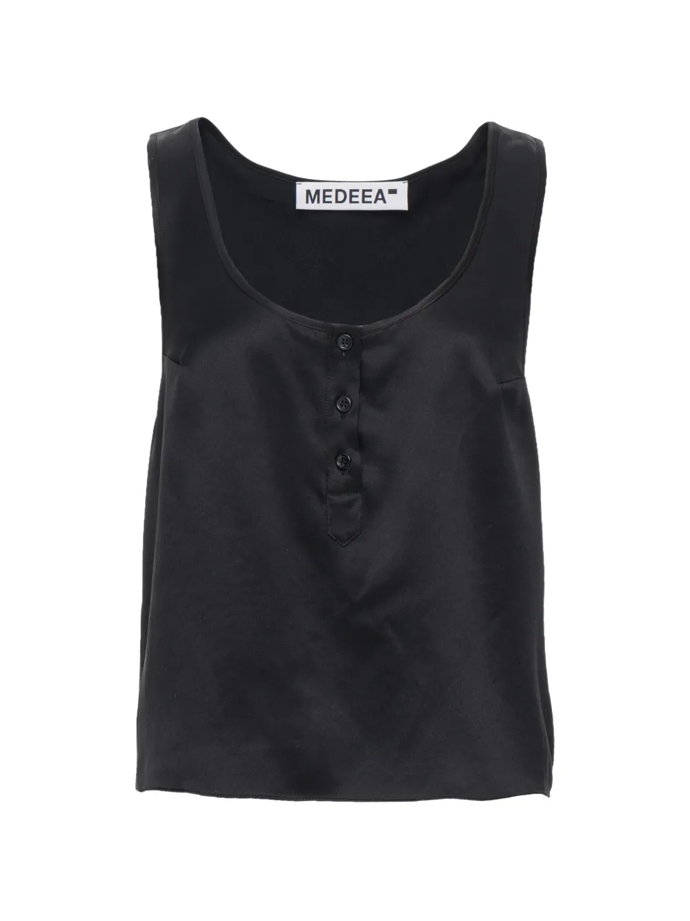 MEDEEA button-placket racerback top - Nero