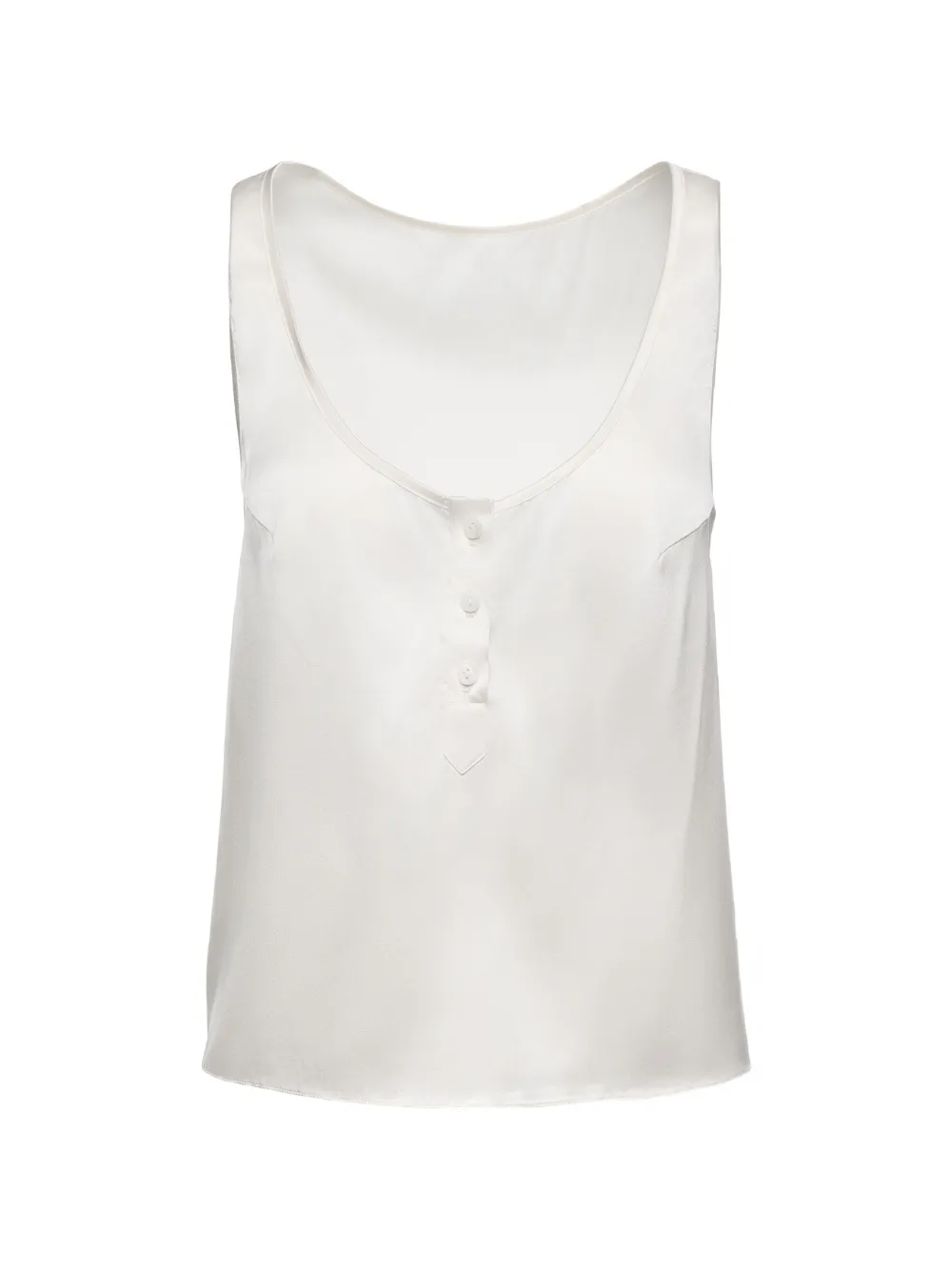 MEDEEA button-placket racerback top - Bianco
