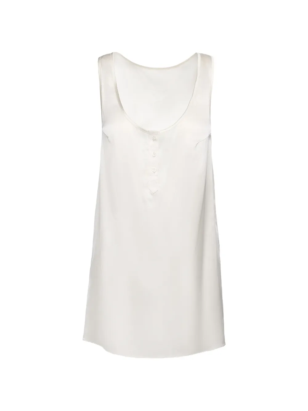 MEDEEA button-placket sleeveless mini dress - Bianco