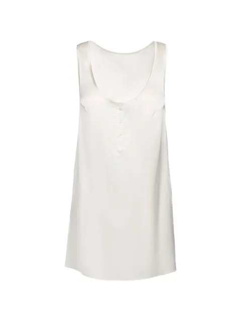 MEDEEA button-placket sleeveless mini dress