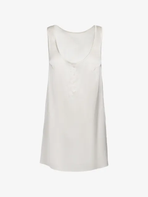 MEDEEA robe courte à design sans manches et patte de boutonnage