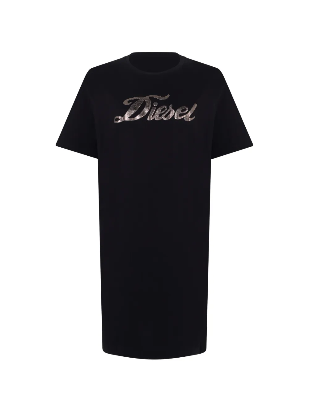 Diesel logo-print T-shirt dress - Schwarz