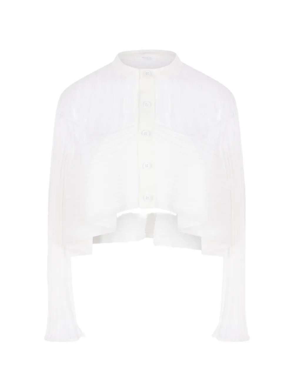 CFCLトップス CFCL ribbed-knit Cropped Shirt | ホワイト | FARFETCH JP