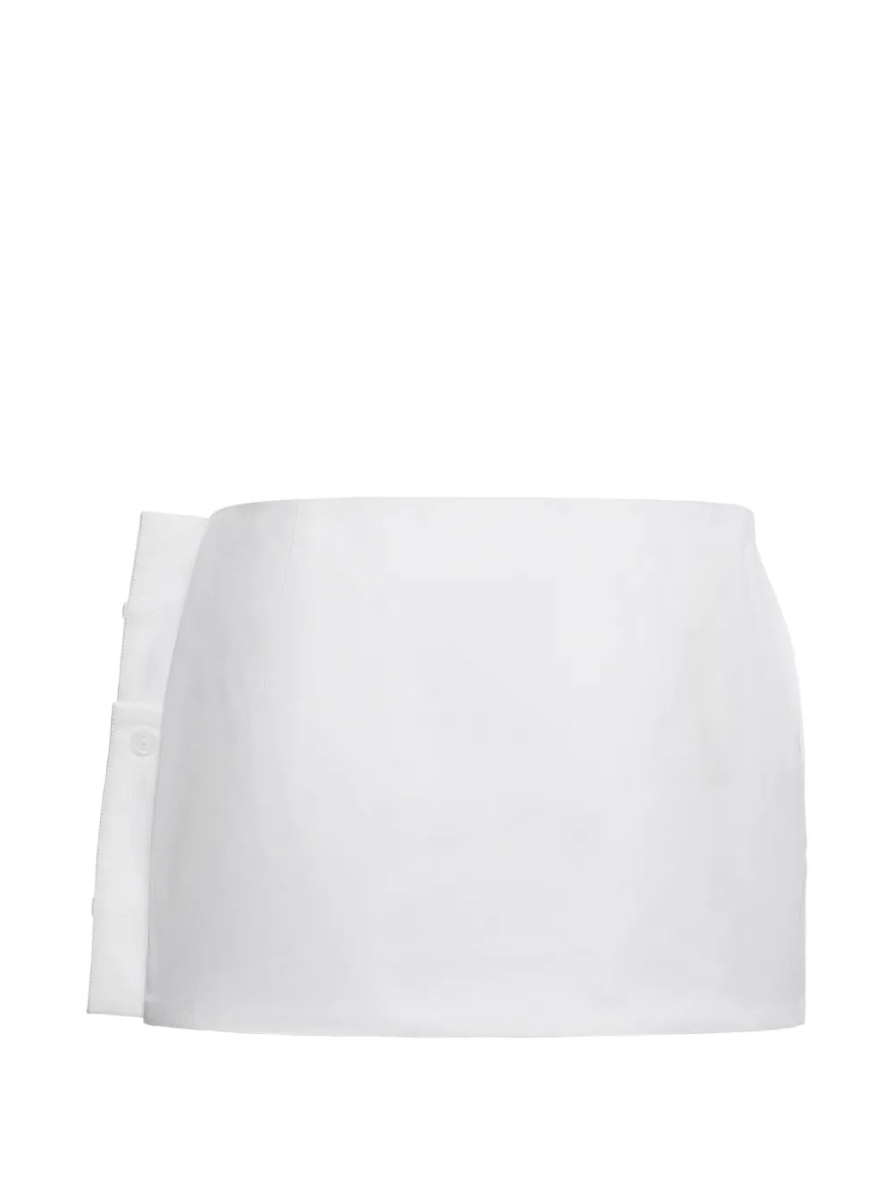 MEDEEA Gedeconstrueerde mini-rok met tailleband Wit