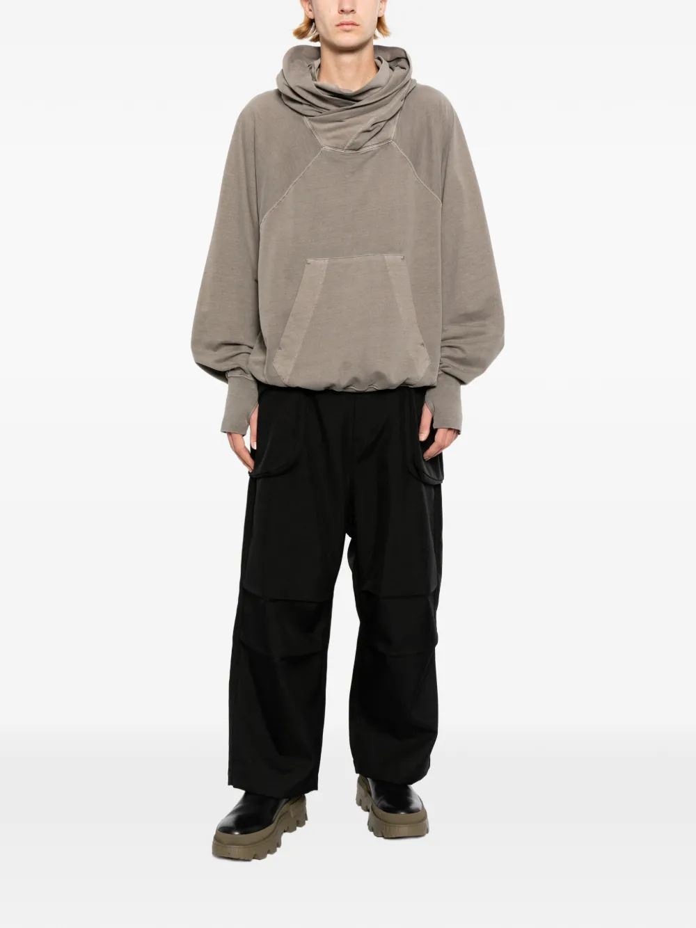 Julius Hoodie met W-hals Bruin