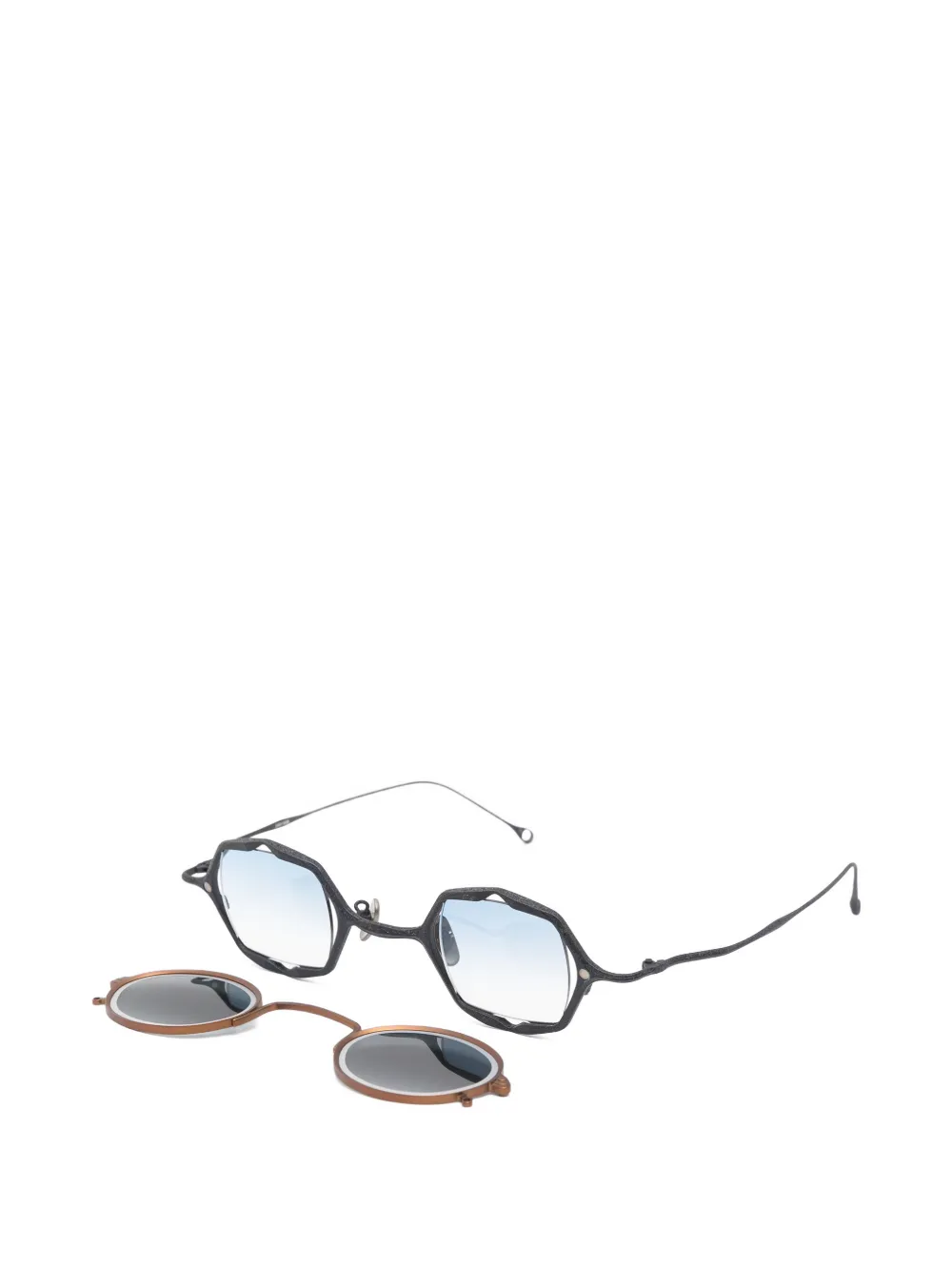 Rigards x Ziggy Chen clip-on zonnebril Blauw