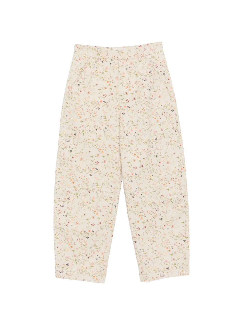 Tela Floral-print Belt-loop Trousers In Multi