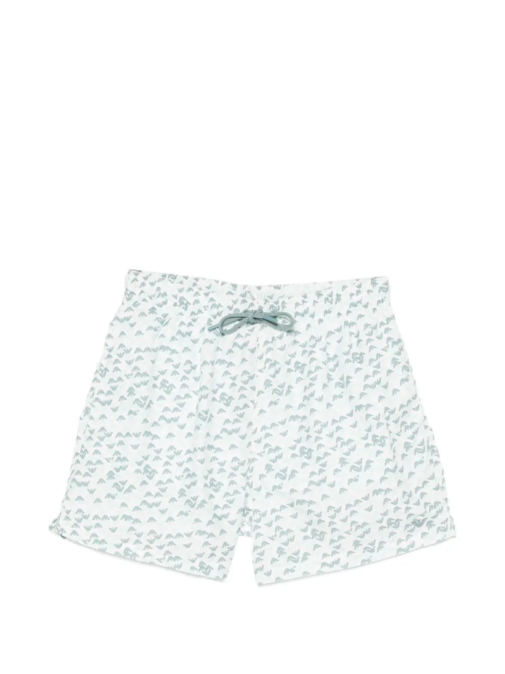Emporio Armani Costume da bagno con monogramma - Verde