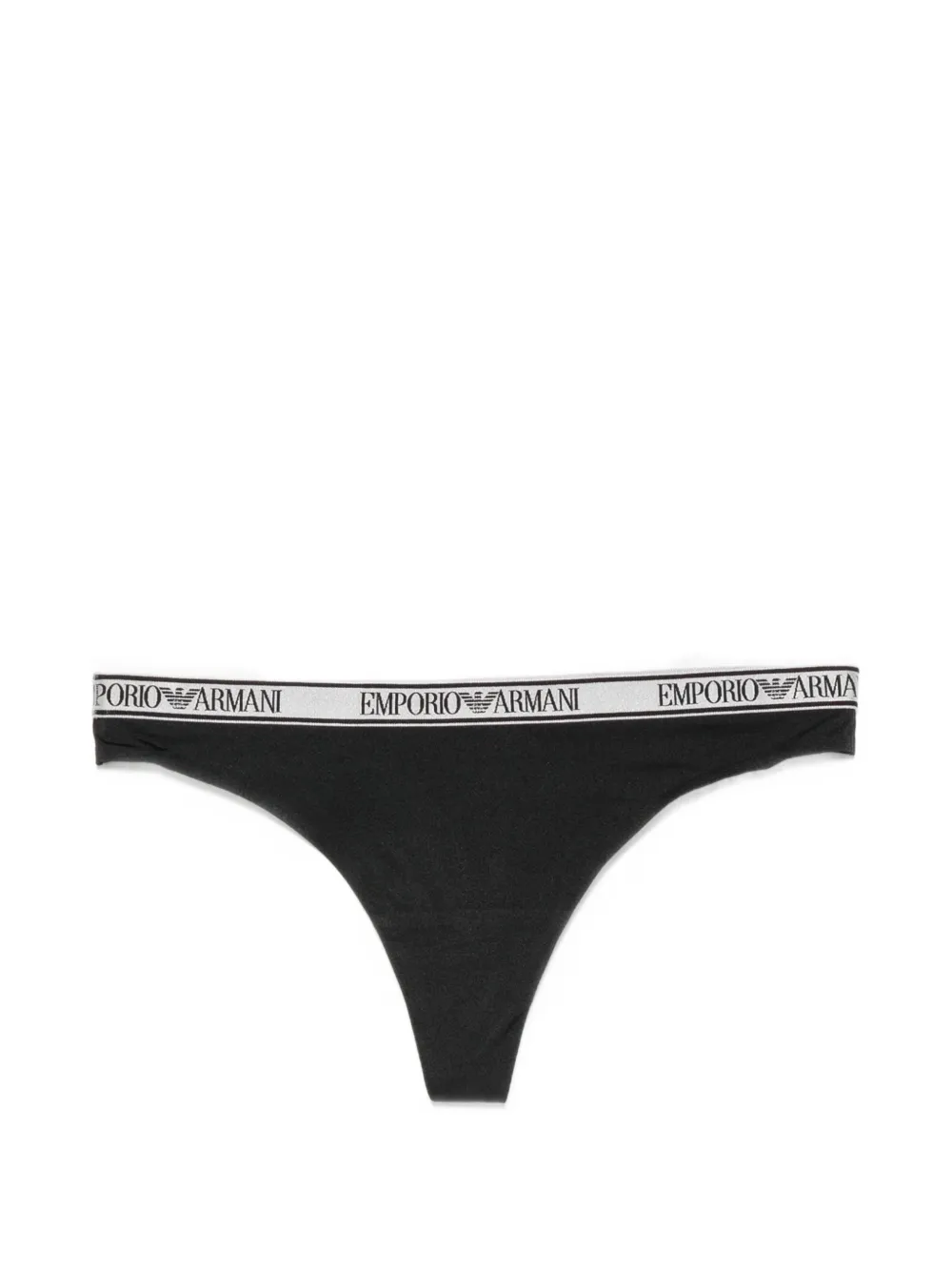 Emporio Armani Twee strings met logoband Zwart