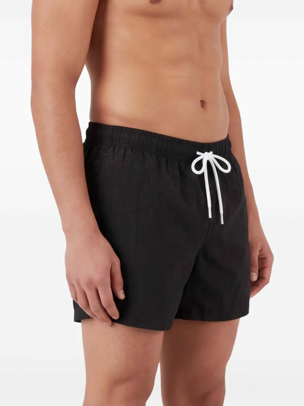Emporio Armani Zwembroek met geborduurd logo Zwart
