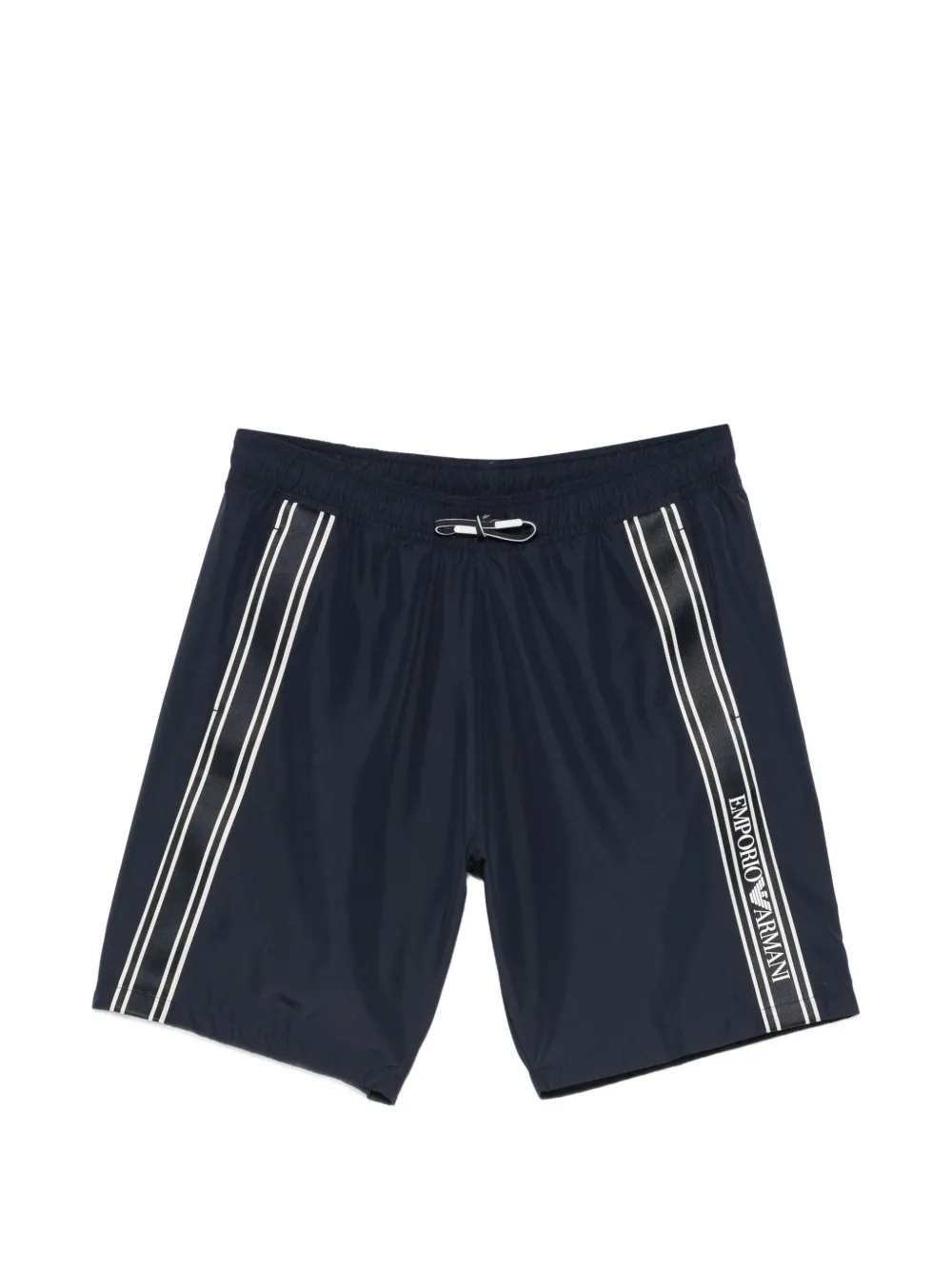 Emporio Armani logo-print drawstring swim shorts - Blu