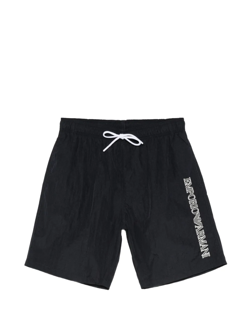 Emporio Armani logo-print drawstring swim shorts - Blau