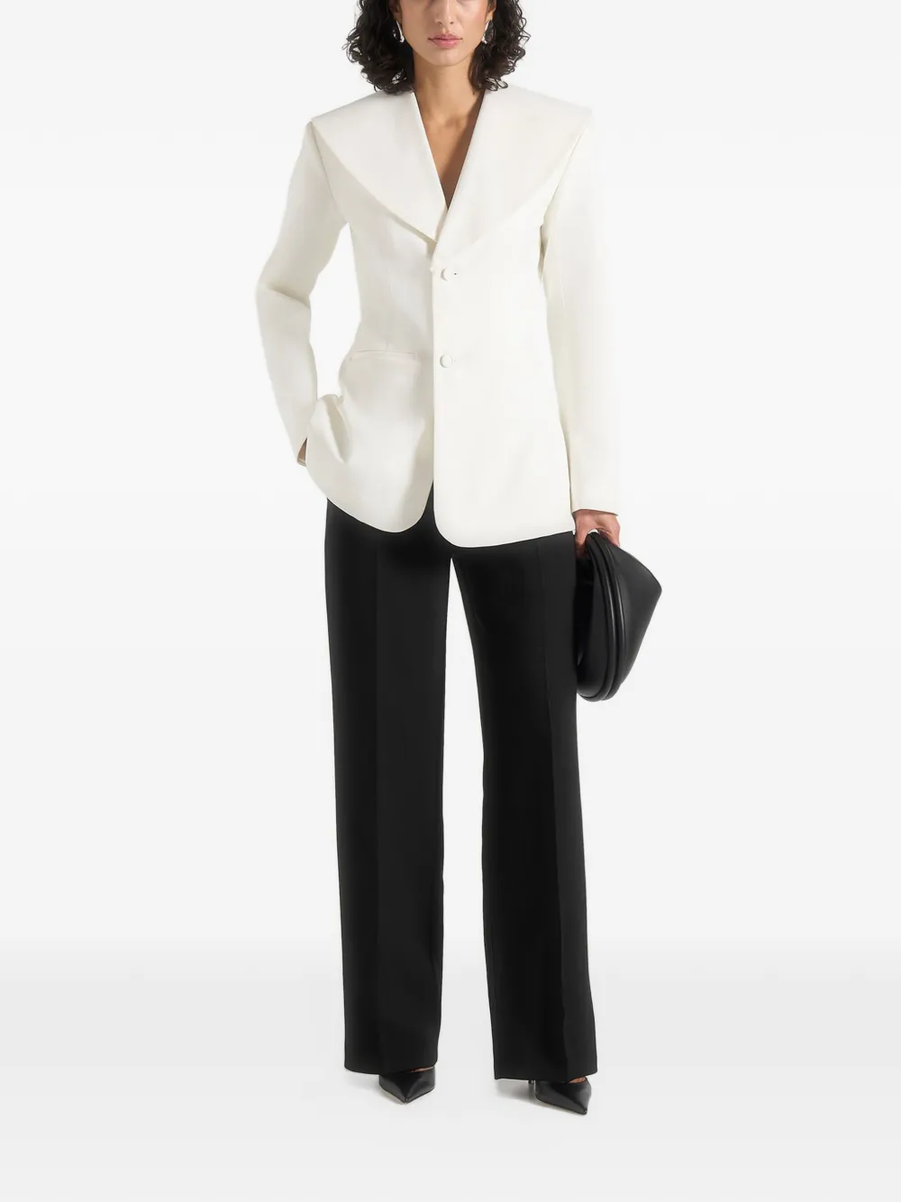 Manière De Voir Emy shawl-collar blazer - Weiß