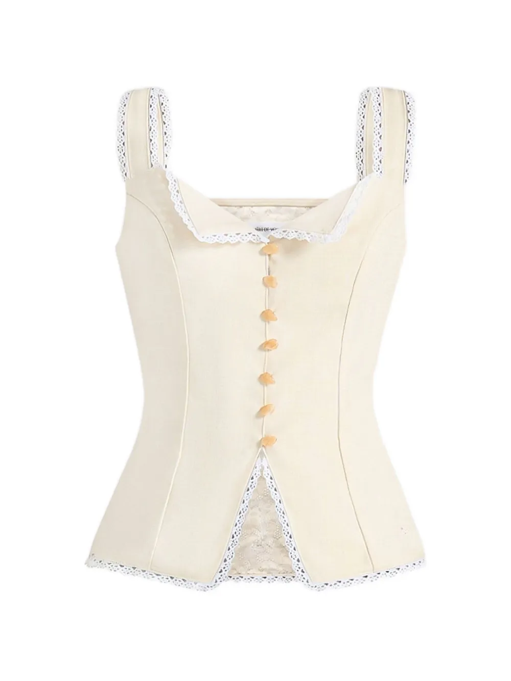 Manière De Voir Corsetto Delia con bordo in pizzo - Toni neutri
