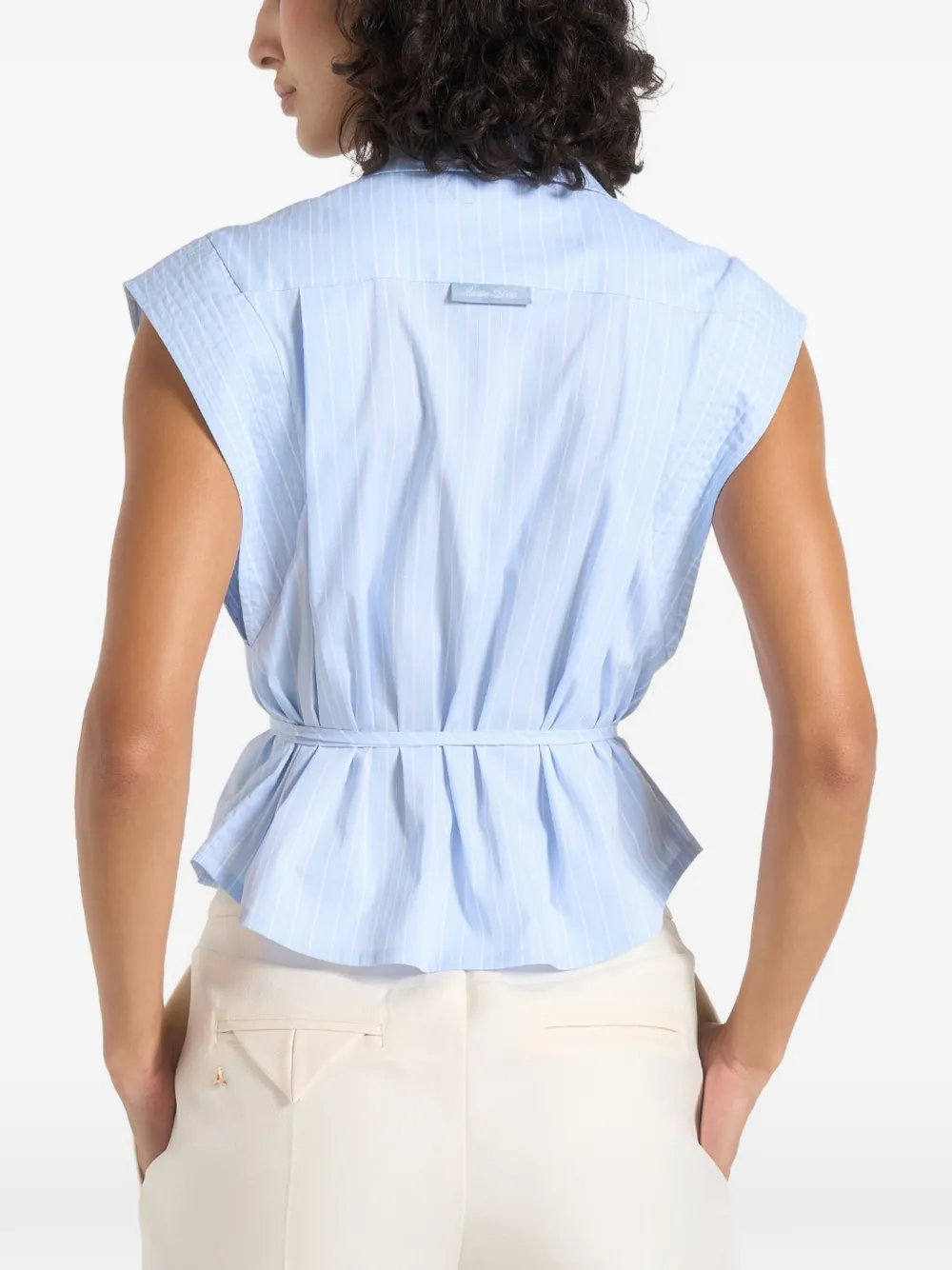 Manière De Voir Malia gestreepte blouse Blauw
