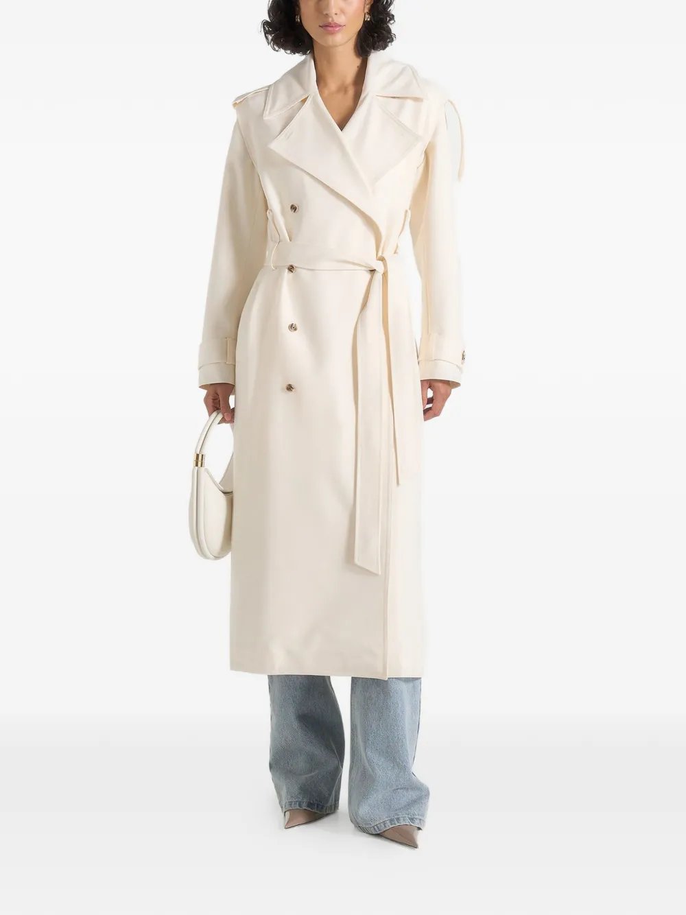 Manière De Voir Esther double-belted trench coat - Toni neutri
