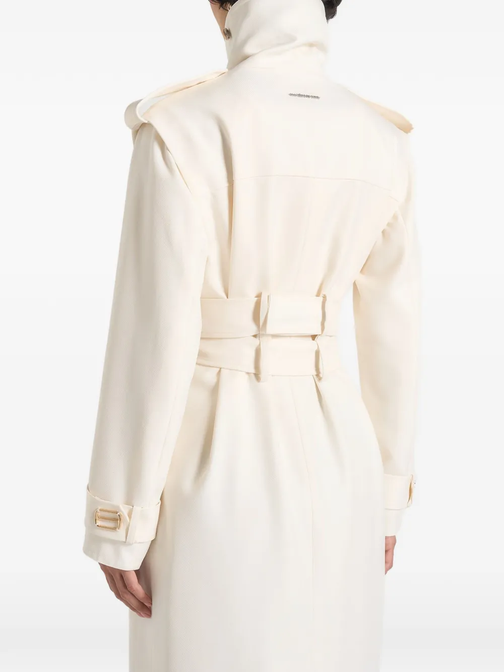 Manière De Voir Esther trenchcoat met dubbele ceintuur Beige