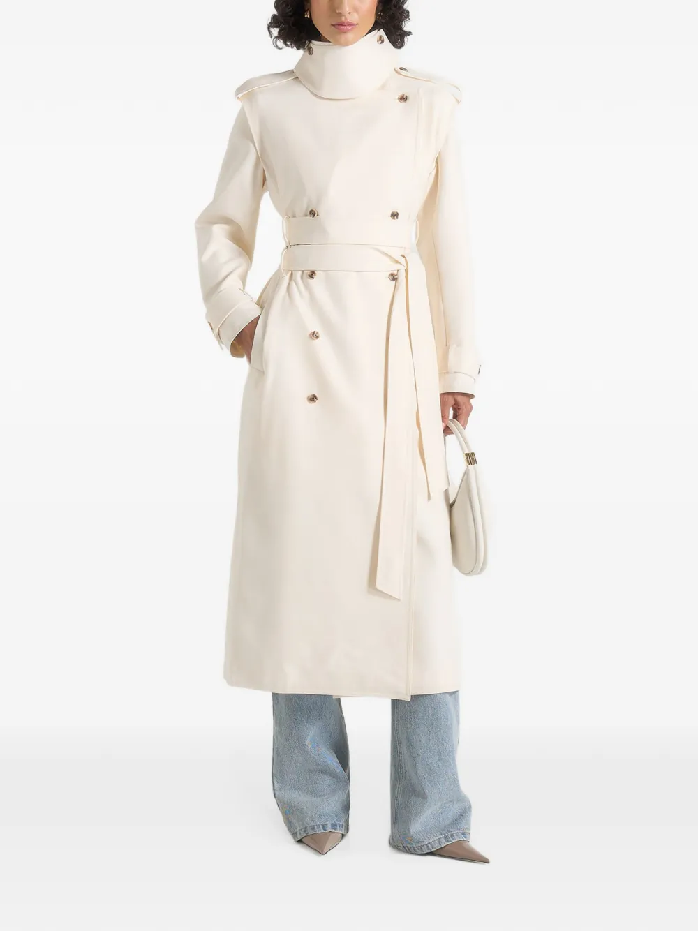 Manière De Voir Esther double-belted trench coat - Toni neutri