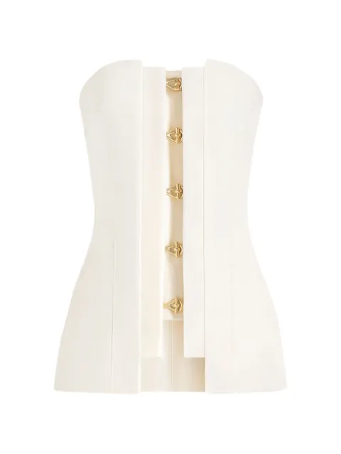 Manière De Voir Viviane in off white clasp detail bandeau top